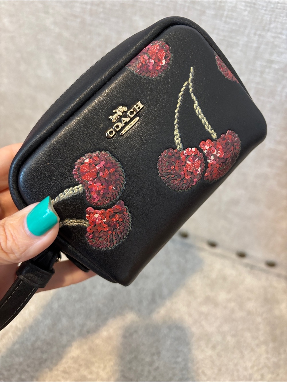 Coach cherry 🍒 mini case - Picture 2 of 5